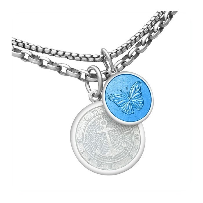 Lola Butterfly Pendant - Periwinkle Blue