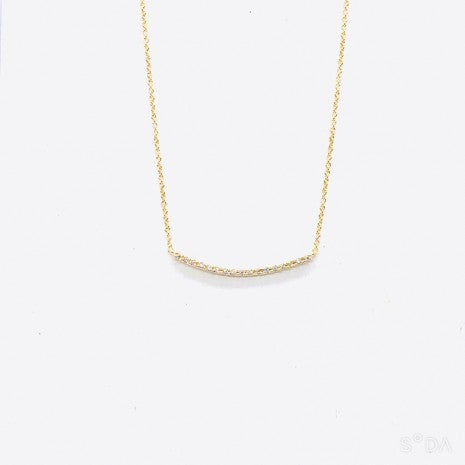 Pave Line Bar Necklace