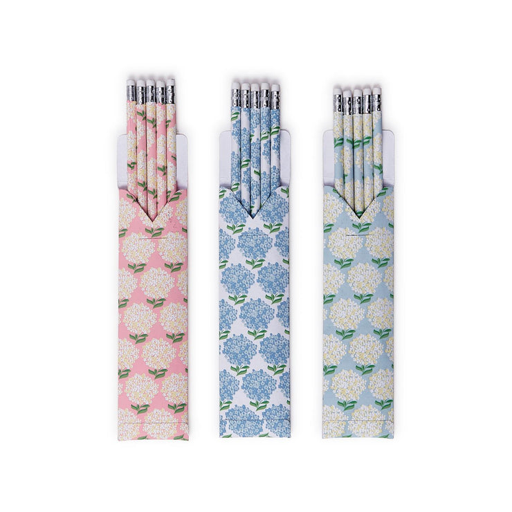 Hydrangea Print Pencil Set