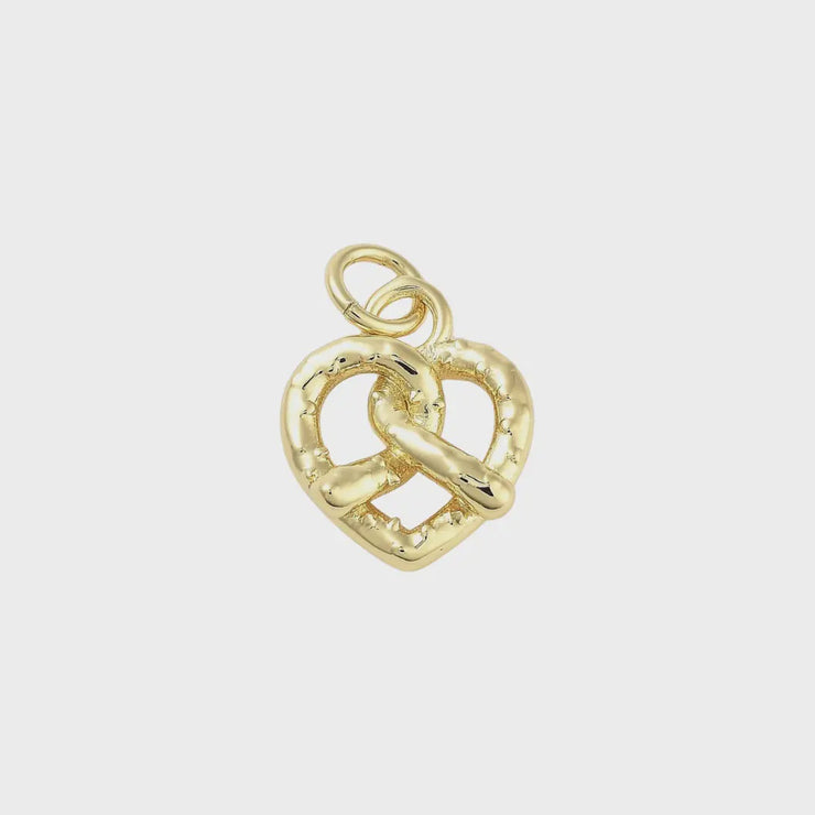 Pretzel Heart Charm