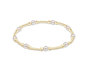 Enewton Classic Purpose Pattern 4mm Bead Bracelet - Pearl