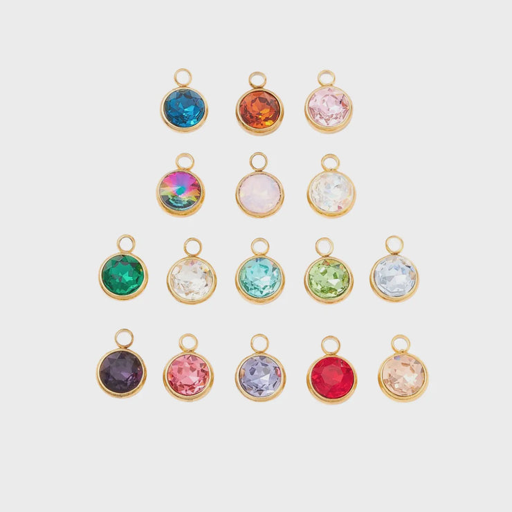 Round Crystal Charm