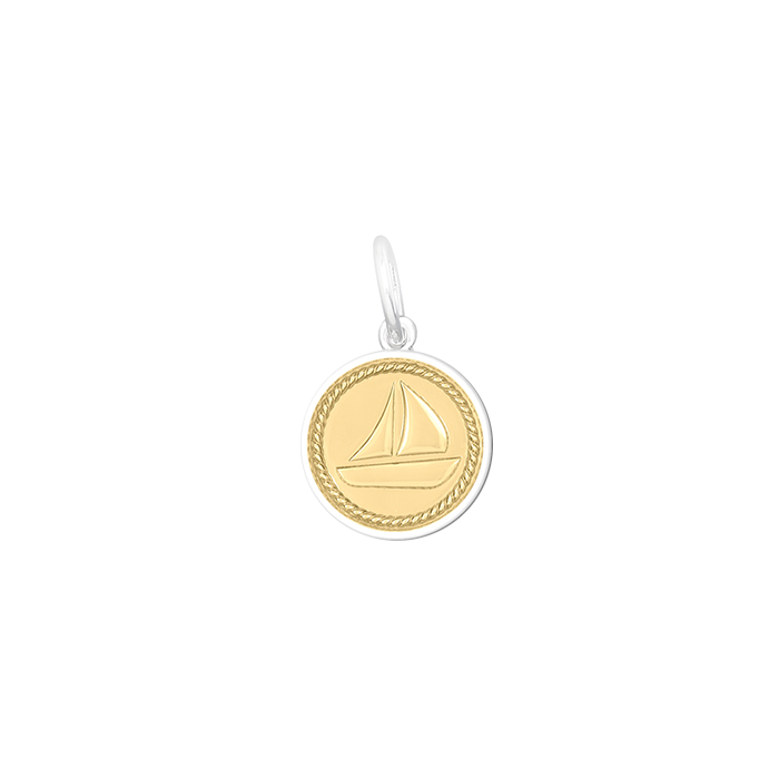 Lola Sailboat Pendant - Gold Center