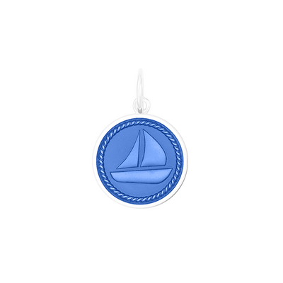 Lola Sailboat Pendant - Silver Periwinkle