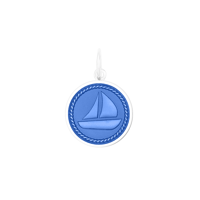 Lola Sailboat Pendant - Silver Periwinkle