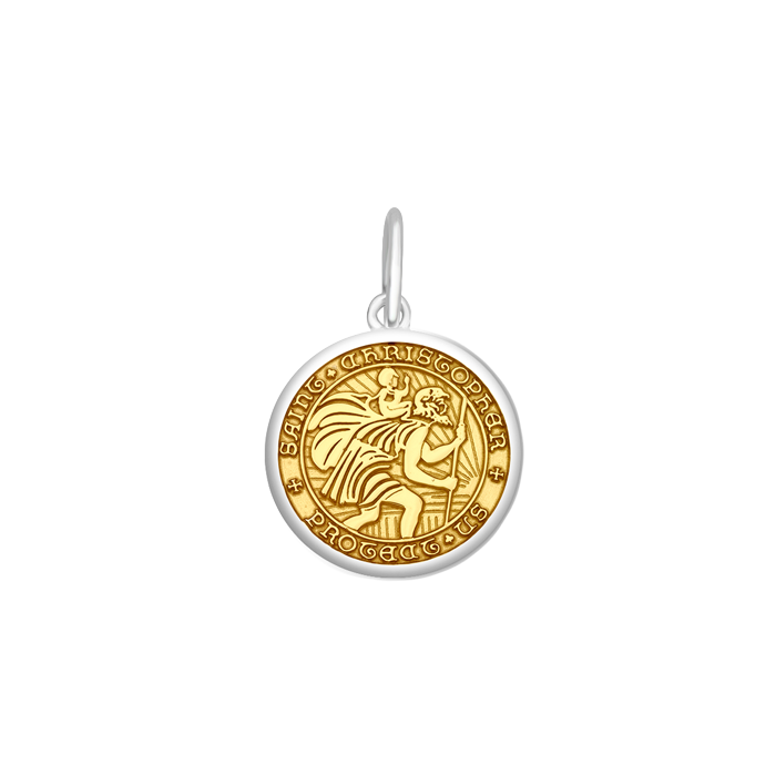 Lola St. Christopher Pendant - Gold Center