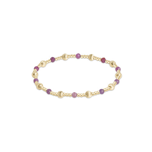 Enewton Dignity Sincerity Pattern 4mm Bead Bracelet - Ruby