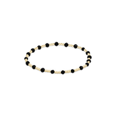 Enewton Gold Sincerity Pattern 3mm Bead Bracelet - Faceted Onyx