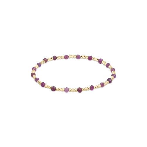 Enewton Gold Sincerity Pattern 3mm Bead Bracelet - Ruby