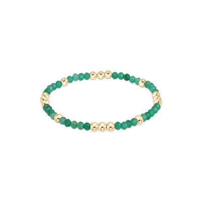 Enewton Worthy Pattern 3mm Bead Bracelet - Green Onyx