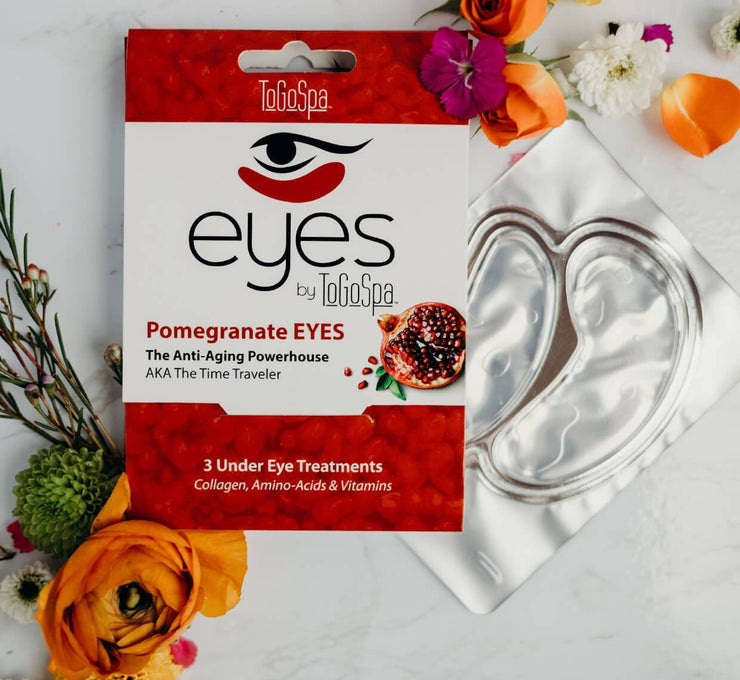 Pomegranate Anti-Aging Eye Treatment Masks - Set of 3