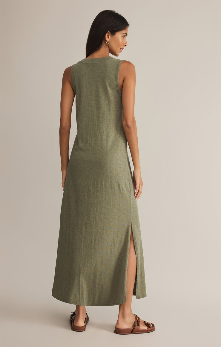 Z Supply Palisades Midi Dress in Avocado