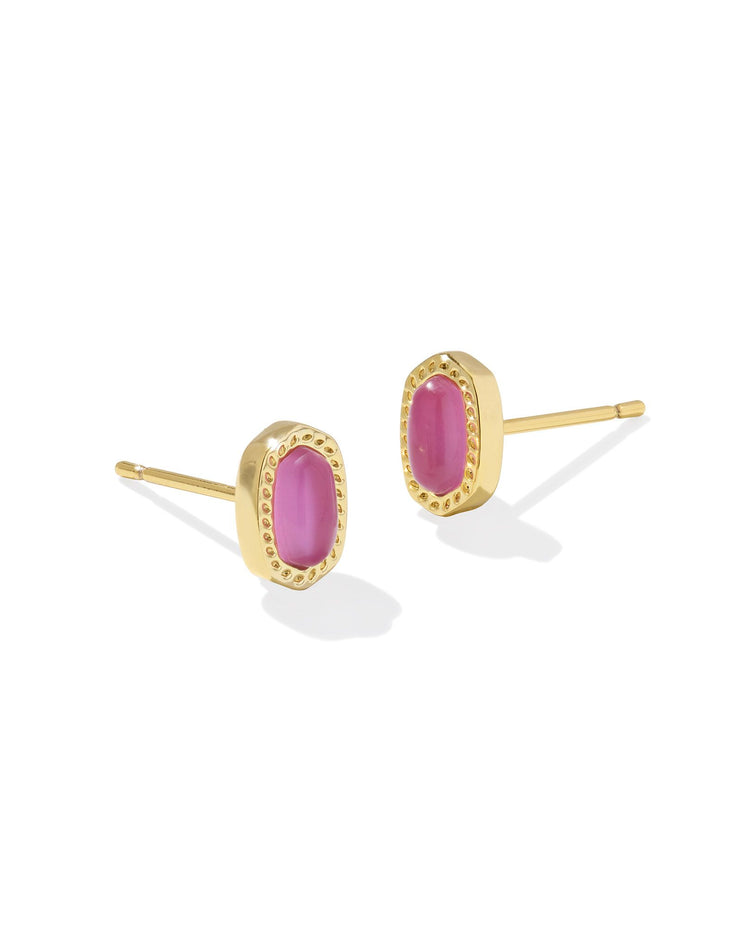 Kendra Scott Mini Ellie Gold Stud Earrings in Azalea Illusion