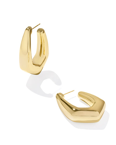 Kendra Scott Kaia Small Hoop Earrings in Gold