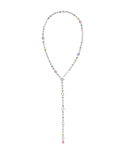 Kendra Scott Mini Elisa and Abbie Silver Strand Necklace in Multi Mix