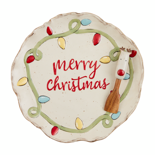 Merry Christmas Lights Platter