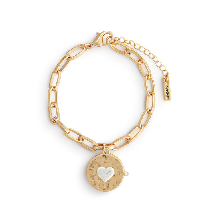 Love You Gold Locket Bracelet