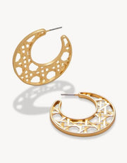 Spartina 449 Cane Hoop Earrings Gold