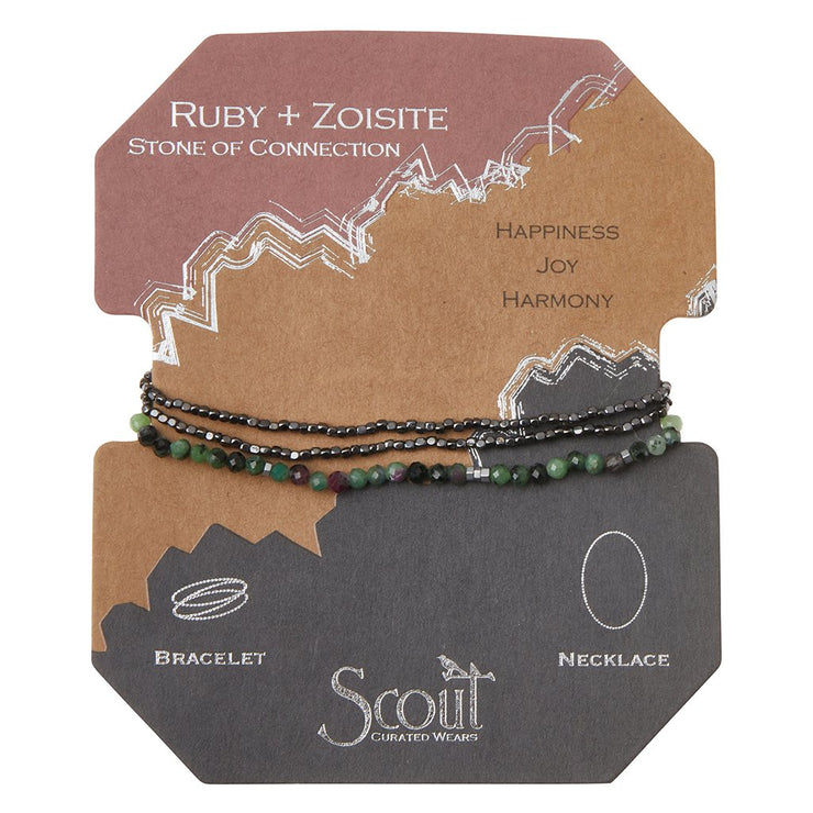 Scout Curated Wears Delicate Stone Wrap - Ruby Zoisite