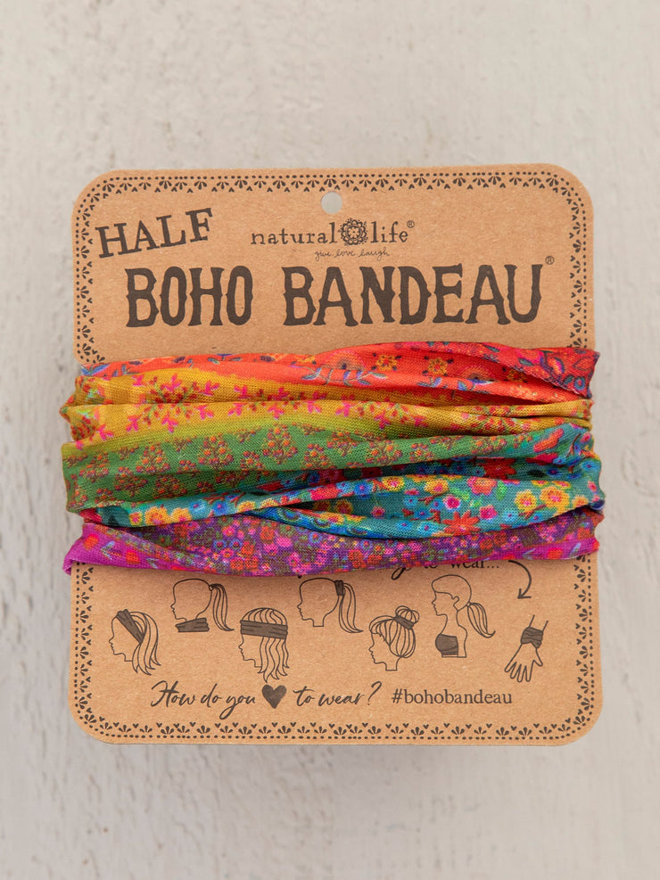 Rainbow Border Half Boho Bandeau