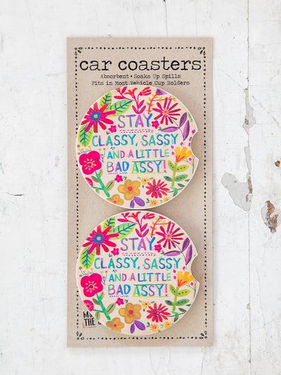 Classy Sassy Car Coaster Set of 2