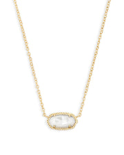 Kendra Scott Elisa Gold Pendant Necklace in Ivory Pearl