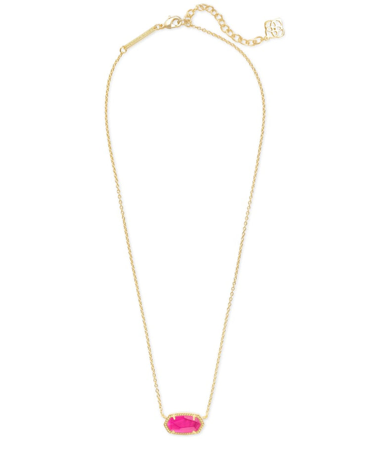 Elisa Gold Necklace in Azalea Illusion