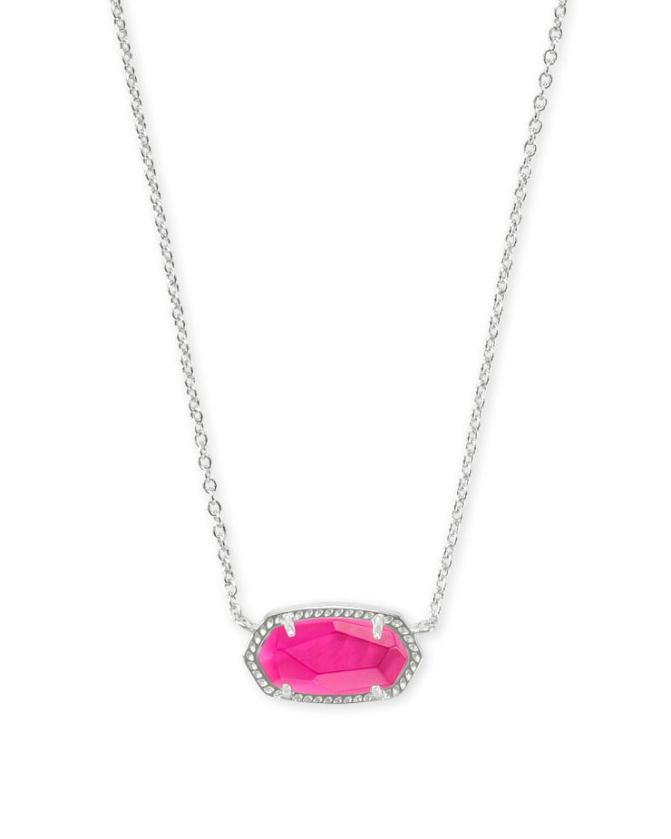 Elisa Silver Necklace in Azalea Illusion