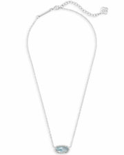 Kendra Scott Elisa Silver Necklace in Light Blue Illusion