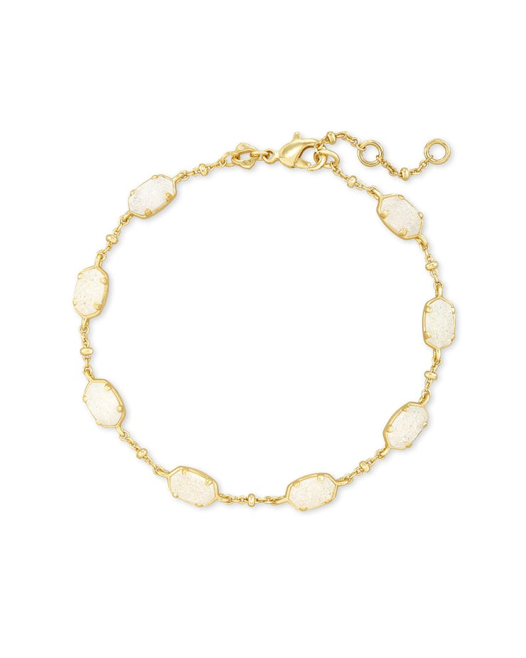 Kendra Scott Emilie Gold Chain Bracelet in Iridescent Drusy